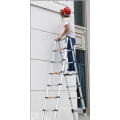 Professional Wide Step Telescoping A-frame Ladder